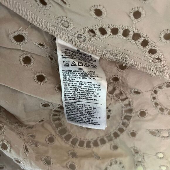 Gap peplum eyelet cotton sleeveless top women’s size medium boho cottagecore ch - Picture 4 of 7